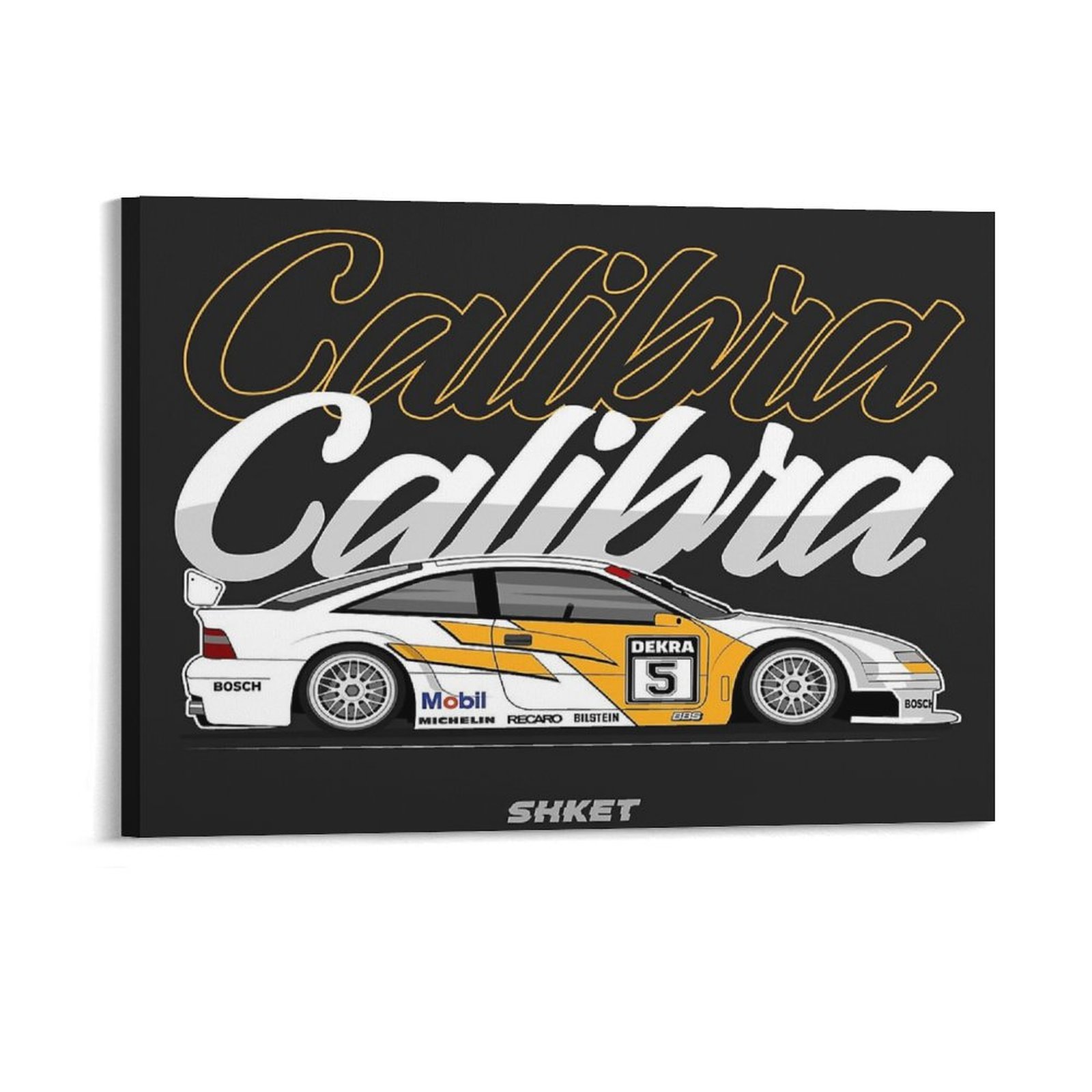 Car Mirror - Opel Calibra Dtm Yarış Arabası Tuval