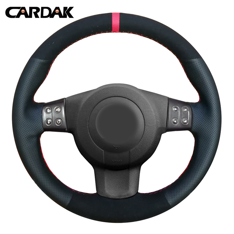 Car Seat Cover - CARDAK el dikişli siyah süet suni
